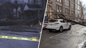 Read more about the article Live Updates: 1 dead as strong winds cause damage, outages in Philly region – NBC Philadelphia