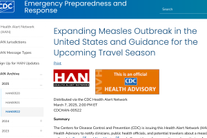 Read more about the article Travel Advisory Issued for Measles Outbreaks in the USA – Vax-Before-Travel