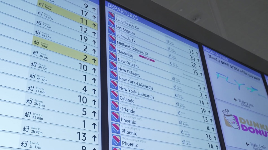 You are currently viewing Flights canceled, delayed at DFW Airport, Dallas Love Field – WFAA