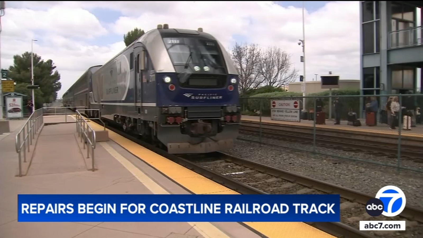 You are currently viewing Train services through San Clemente suspended temporarily for repairs on railroad track – ABC7 Los Angeles