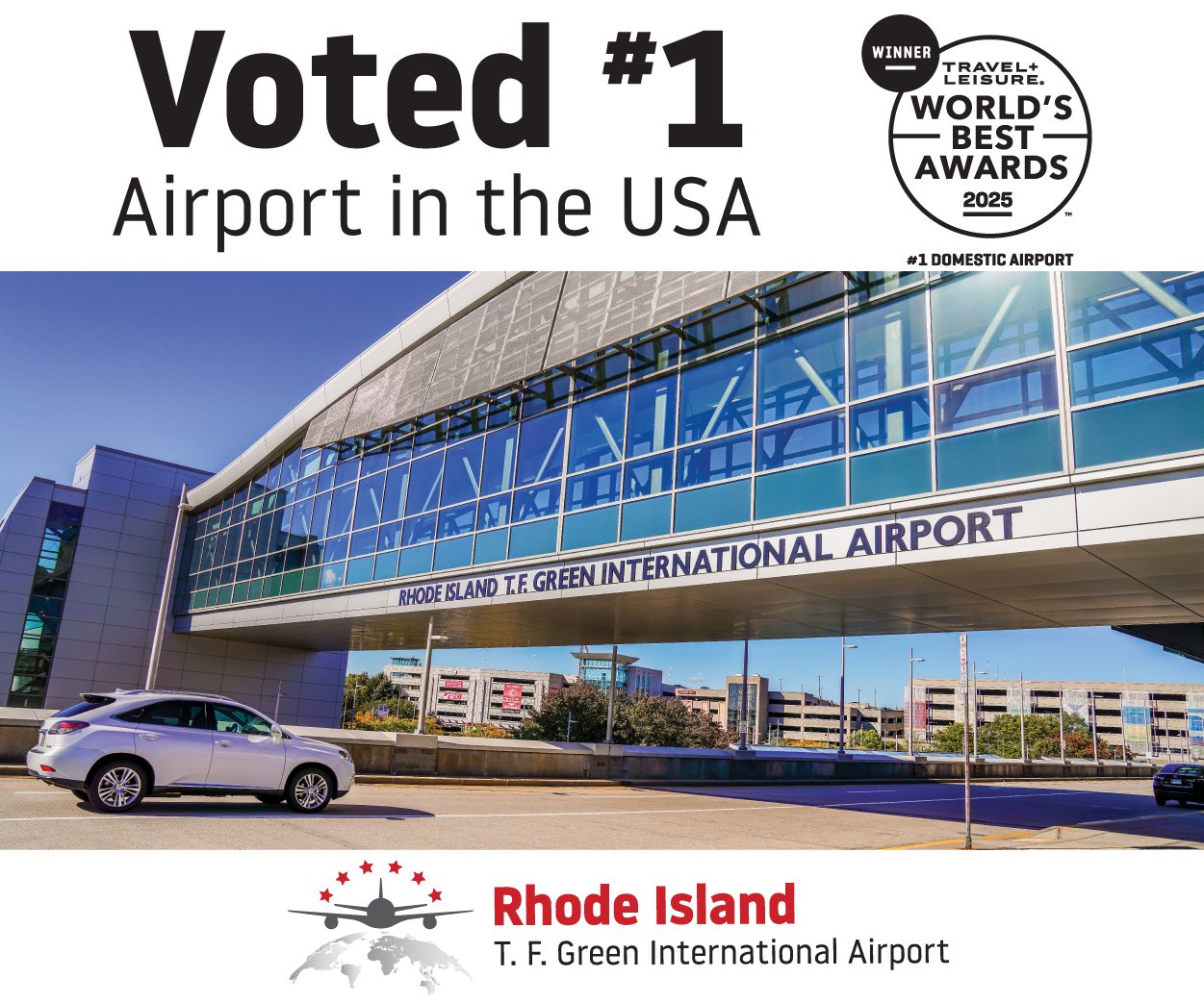 You are currently viewing Rhode Island T. F. Green International Airport Voted #1 Airport in the US by 'Travel + Leisure Magazine!'