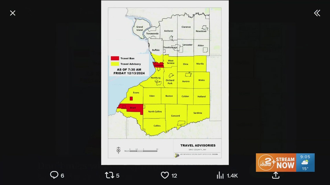 You are currently viewing Travel ban and advisories updated map – WGRZ