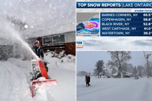 Read more about the article I-90 reopens in New York after snowstorm pummels Great Lakes with more than 5 feet of snow – New York Post