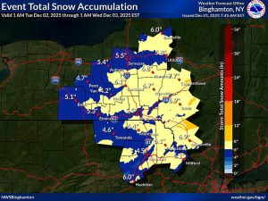 Read more about the article “Very difficult” travel likely, says NWS: Winter weather advisory for Tuesday – 14850.com