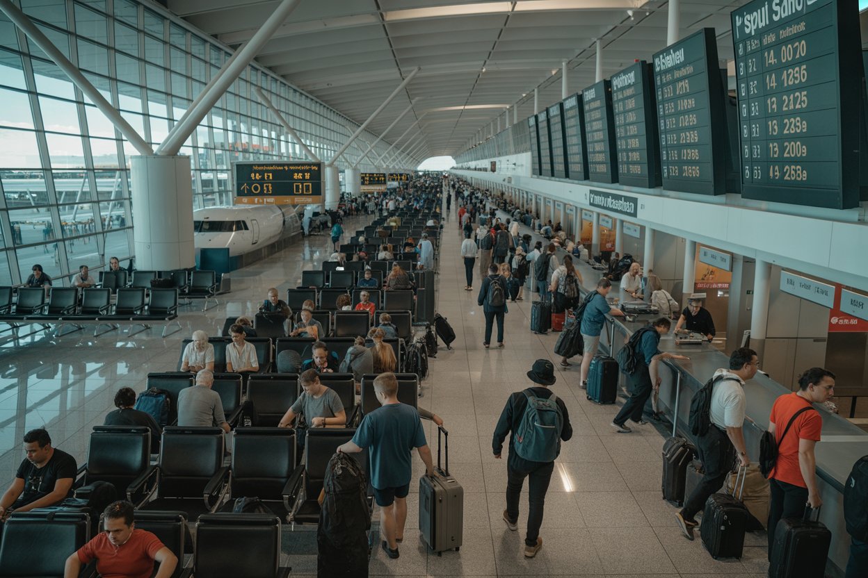 You are currently viewing More Than 4,721 Delays and 169 Flight Cancellations Hit US as Hawaiian, SkyWest, United, Delta, American, and Others Face Severe Travel Chaos, Leaving Thousands of Passengers Stranded Across Denver, Billings, San Diego, Seattle, Atlanta, Los Angel – Travel And Tour World