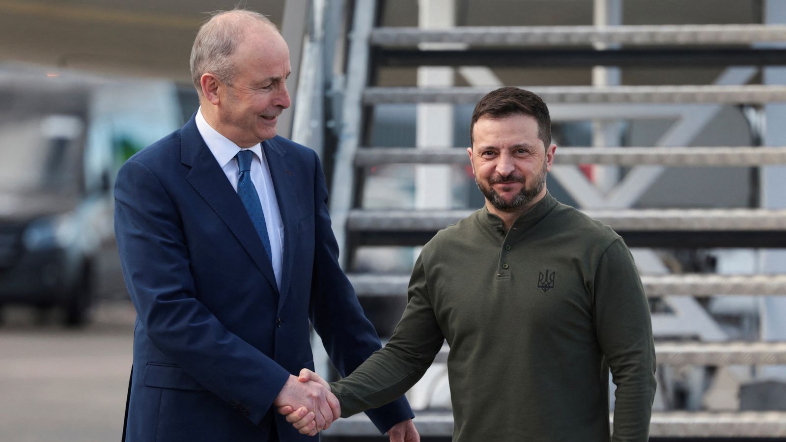 You are currently viewing Zelenskyy to make first official visit to Ireland – as 'productive' Ukraine-US talks under way in Florida – Sky News