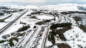 Read more about the article Storm Goretti latest: Motorway closed and flights cancelled as storm threatens days of snow and ice – Sky News