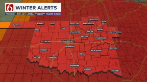 Read more about the article Live Updates: Winter Storm Warning in effect as snow, ice and dangerous cold target Tulsa area – newson6.com