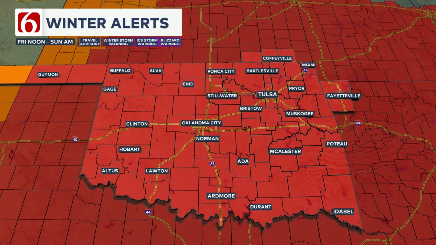 You are currently viewing Live Updates: Winter Storm Warning in effect as snow, ice and dangerous cold target Tulsa area – newson6.com