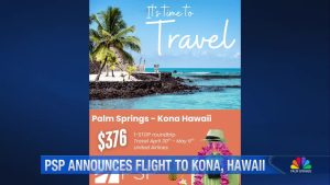 Read more about the article PSP Offers New Flight Options to Hawaii and Los Angeles for Spring Travel – NBC Palm Springs