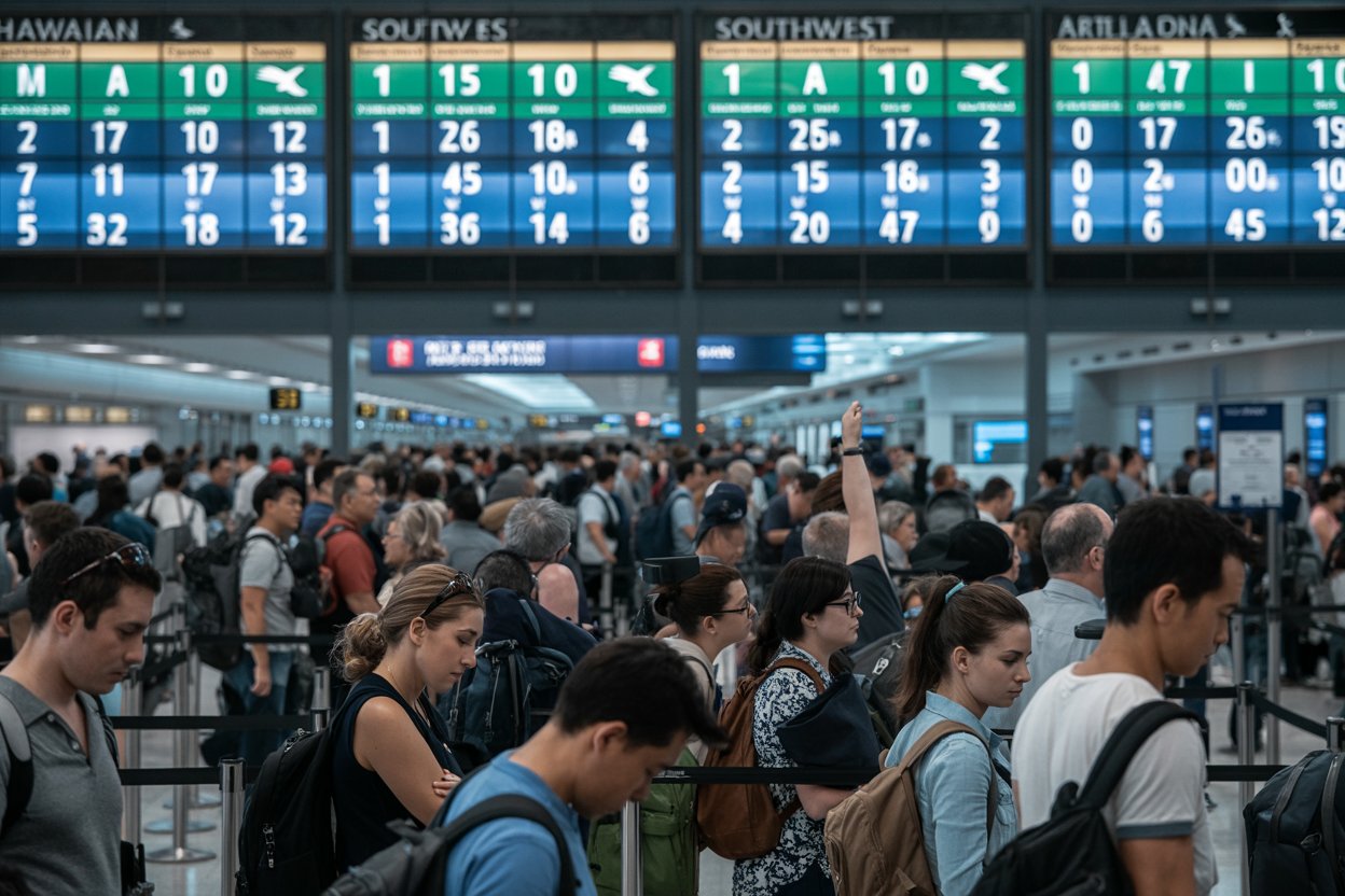 You are currently viewing More Than 2,500 Delays and 52 Flight Cancellations Hit the US as United, Alaska, Southwest, Delta, PSA, SkyWest, and Other Airlines Face Severe Travel Chaos Across Chicago, Hartsfield, San Francisco, Los Angeles, Newark, Seattle, and Beyond – Travel And Tour World