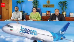 Read more about the article Indian Embassy teams up with Jazeera Airways, arranges travel relief for stranded nationals in Kuwait amid flight disruptions across the Gulf due to Iran vs US-Israel war – The Times of India