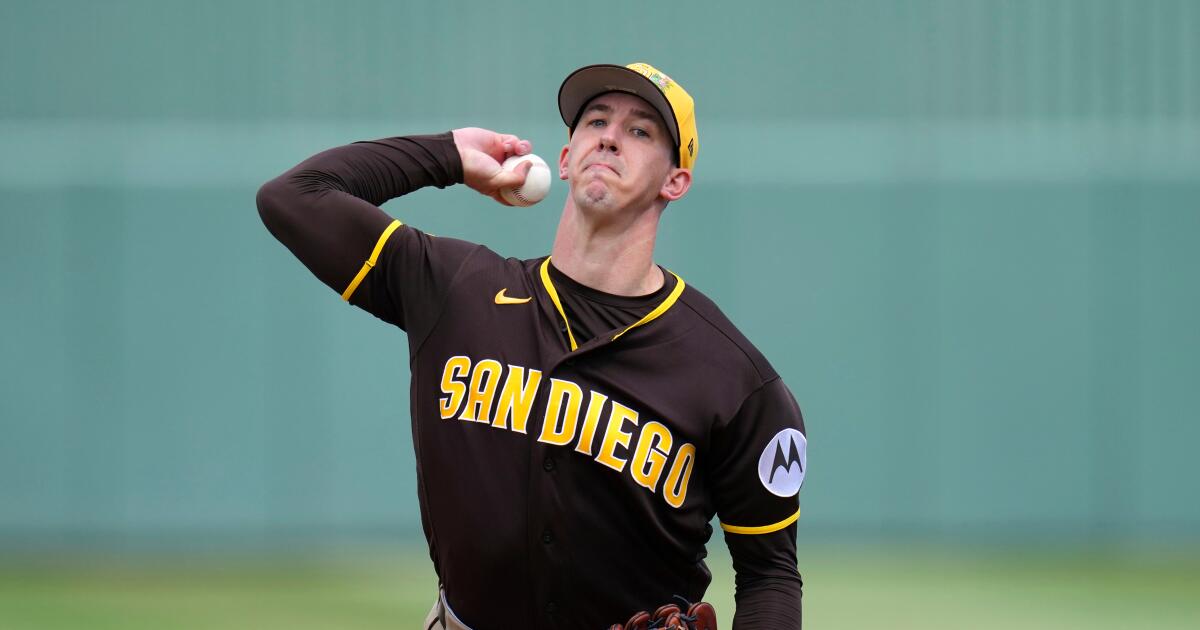 You are currently viewing Walker Buehler seeks return to form as he begins season in Padres’ starting rotation – Los Angeles Times