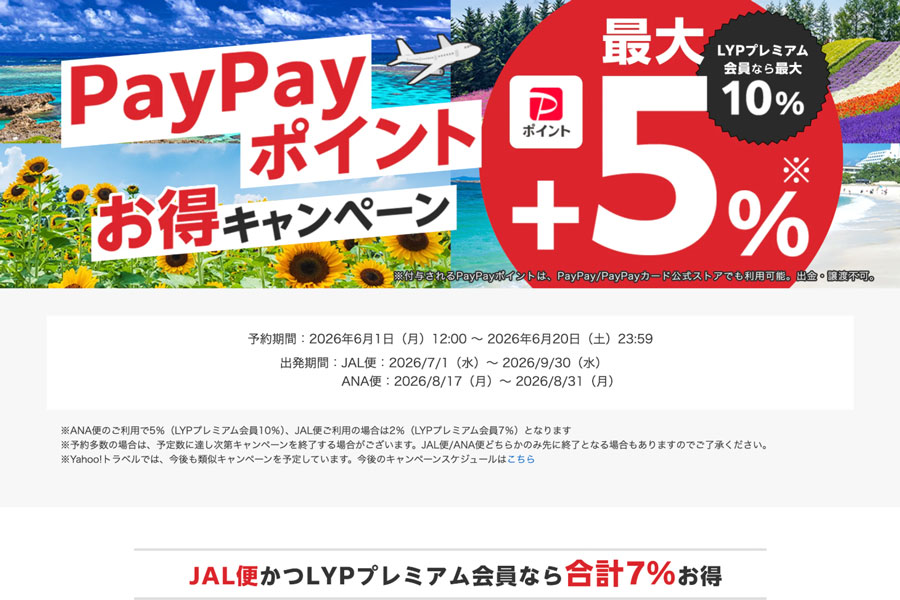 Read more about the article Yahoo! Travel Japan: +5% Bonus PayPay Points Campaign on Flight + Hotel Packages – TRAICY Global