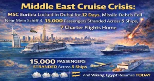 Read more about the article 🚨 MIDDLE EAST CRUISE CHAOS: 15,000 Stranded & 3 AM Missile Alerts (March 12) – Travel Tourister