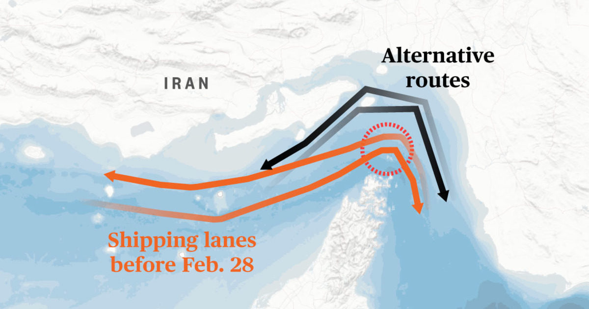 You are currently viewing Tracking ship traffic through the Strait of Hormuz. Updated regularly. – NBC News